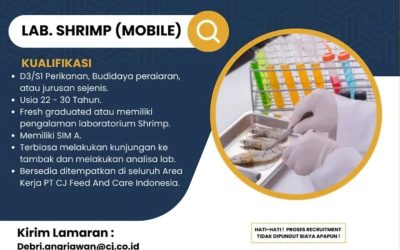 Job Vacancy for Fisheries Bachelor’s Degree (Lab Shrimp – PT. CJ Feed & Care Indonesia)